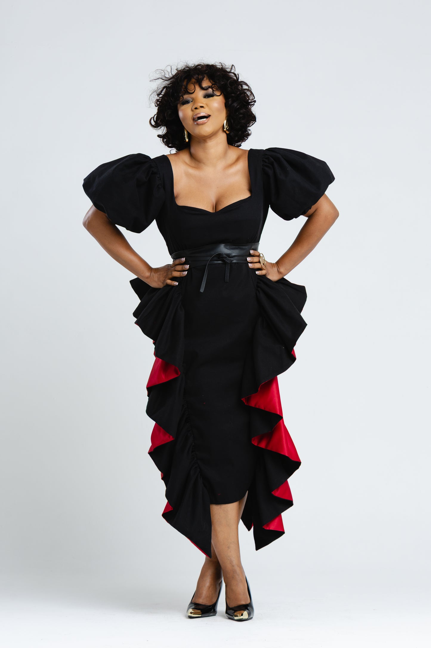Rouge Ruffle Dress