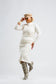 Cream wool dress