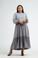 Grace Pleat Dress -Grey