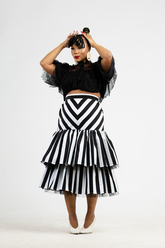 Black tie skirt
