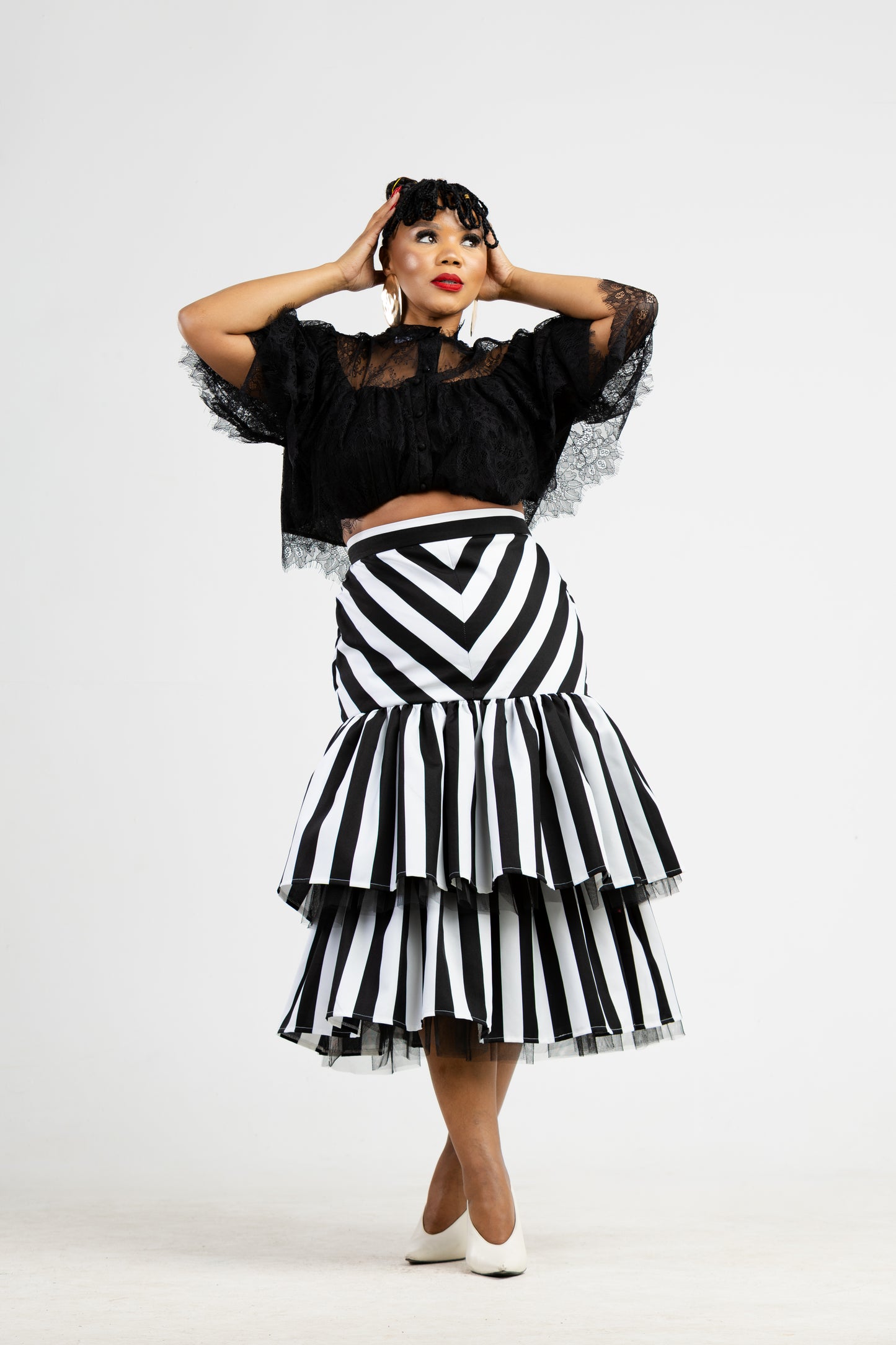 Black tie skirt