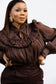 CHOCO RUFFLE BLOUSE