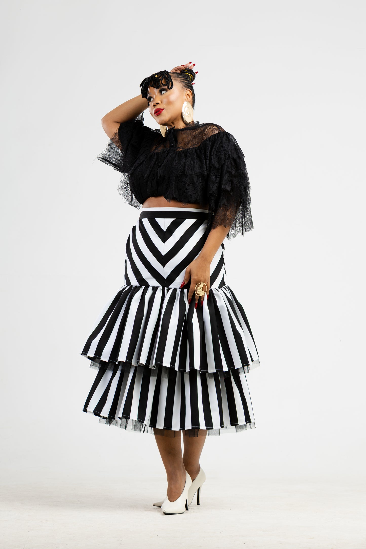 Black tie skirt