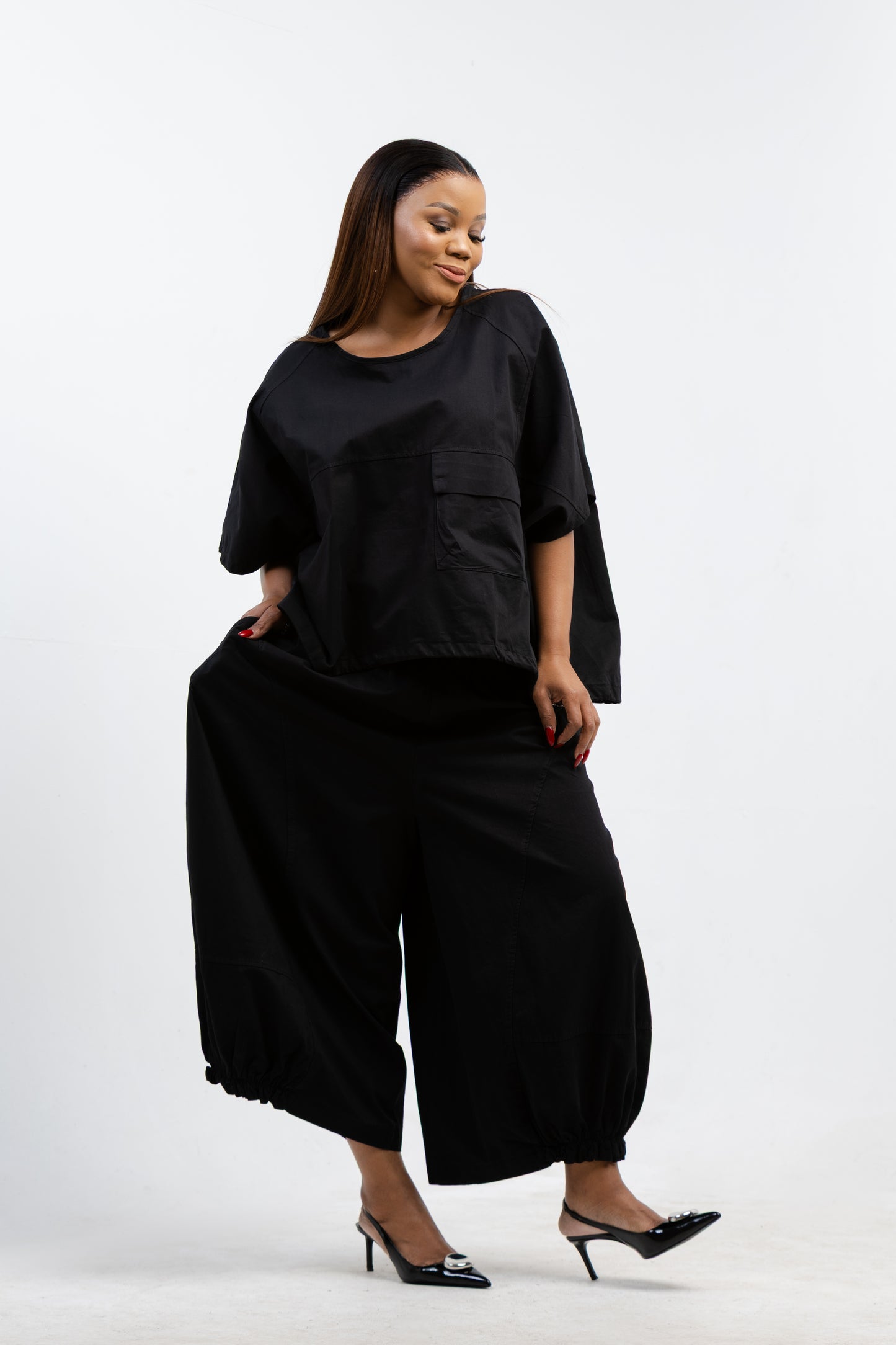 DRAW STRING JACKET BLACK