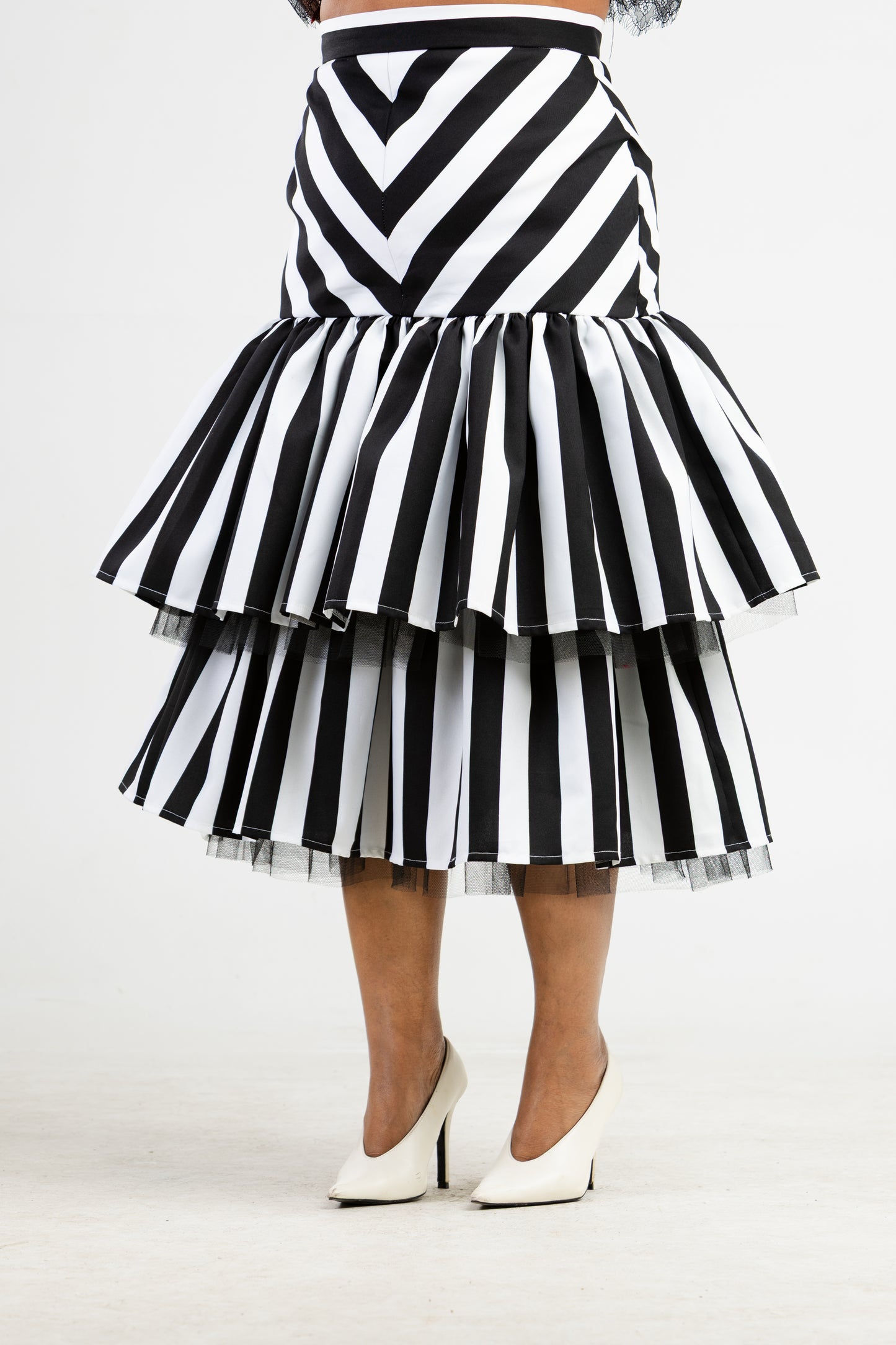 Black tie skirt