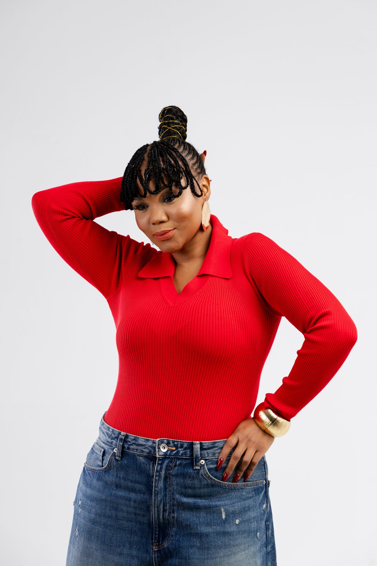 Red bodysuit