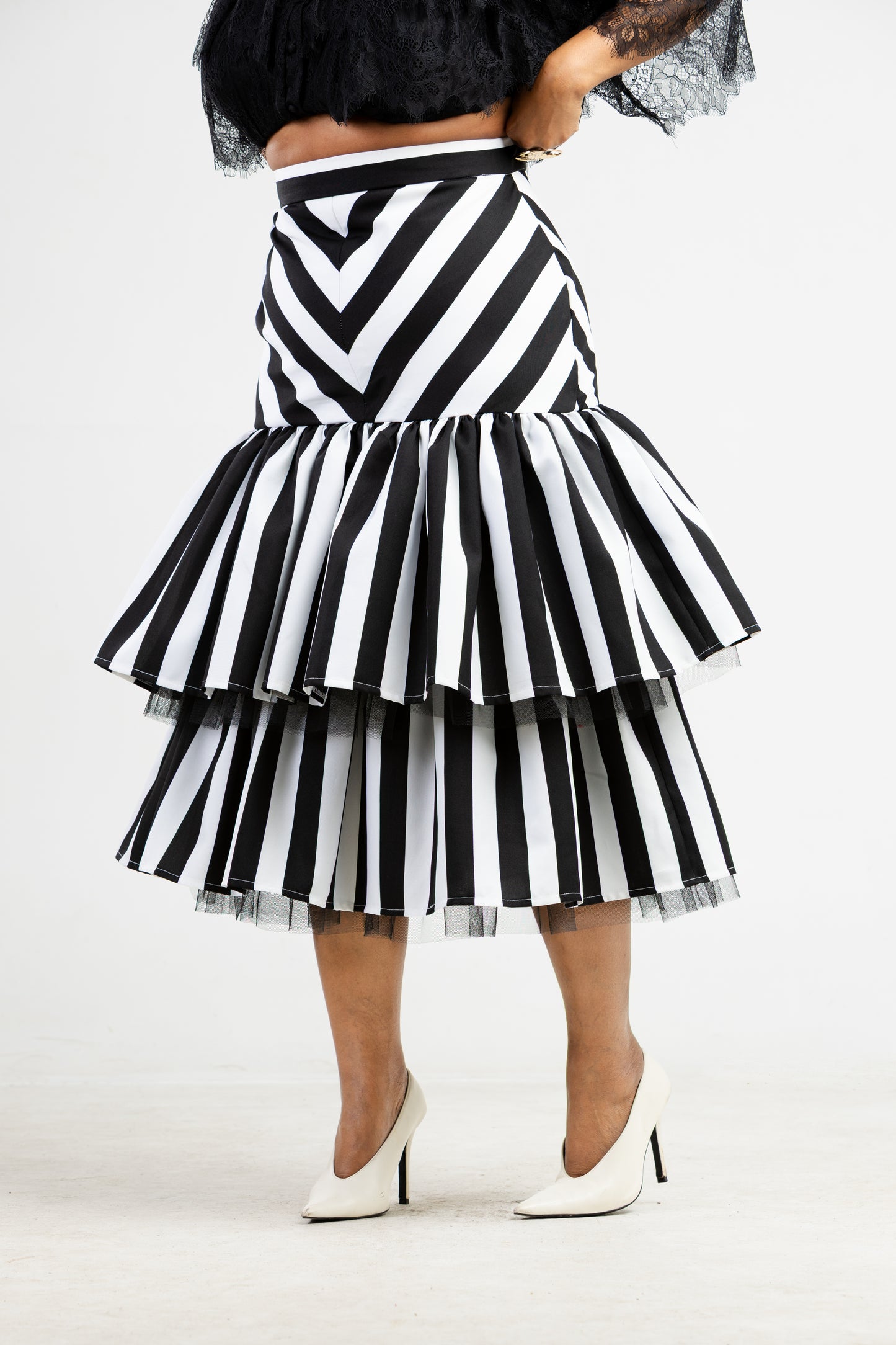 Black tie skirt