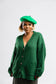 Green medium length cardigan