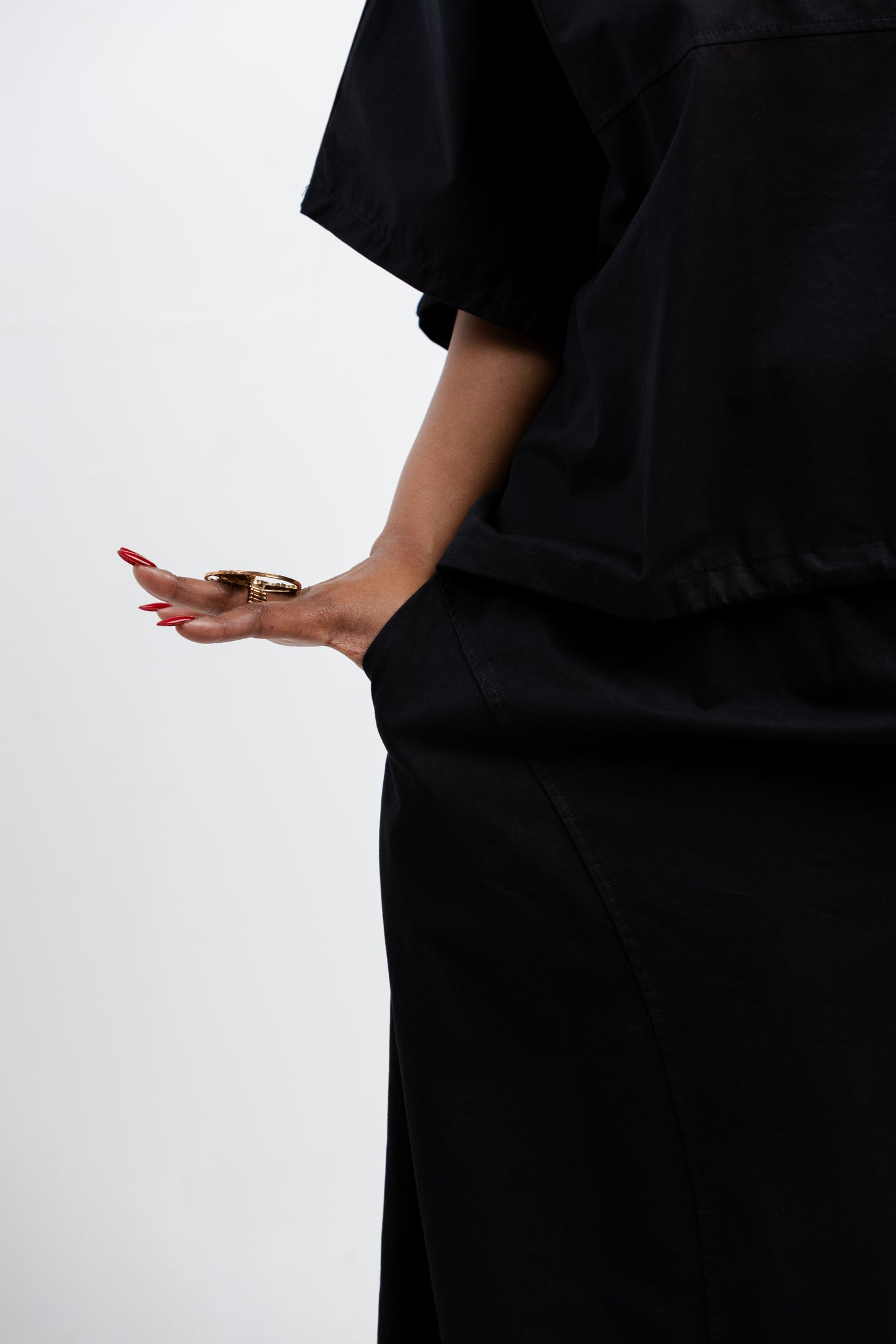 DRAW STRING JACKET BLACK