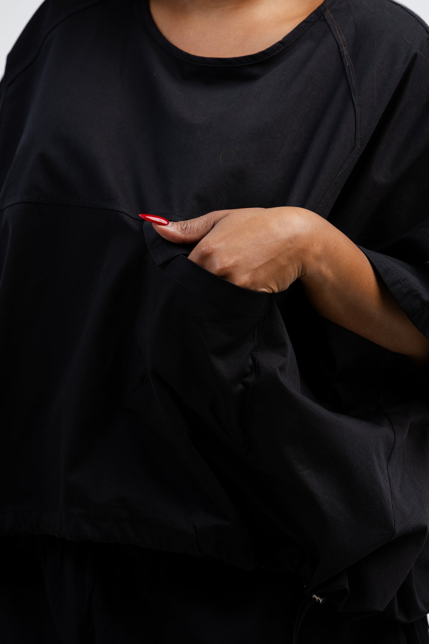 DRAW STRING JACKET BLACK