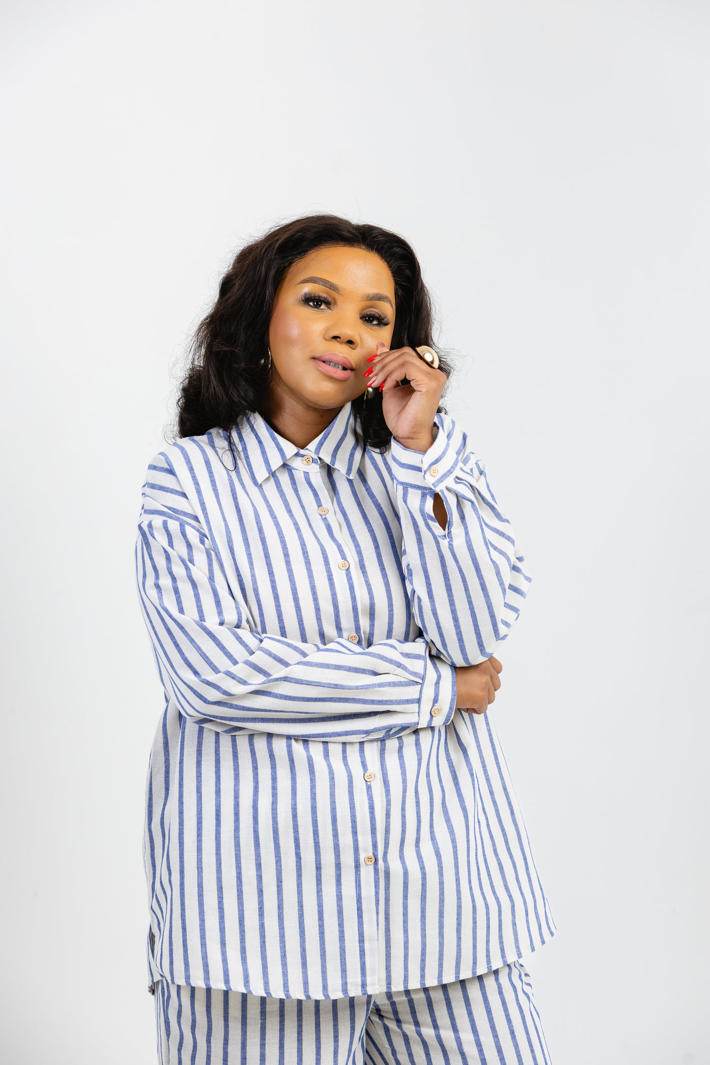 Striped Blue Lounge Set