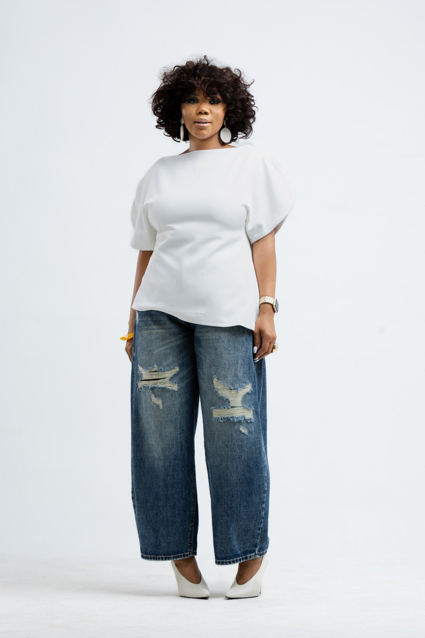 Washed Barrel Jeans