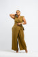 Olive Wrap Jumpsuit