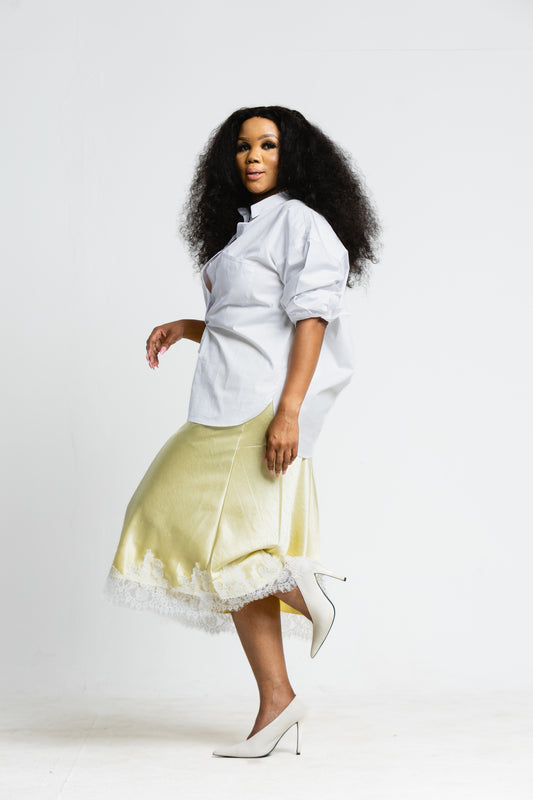 Marigold Satin Skirt