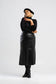 Black PU leather skirt