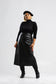 Black PU leather skirt