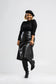 Black PU leather skirt