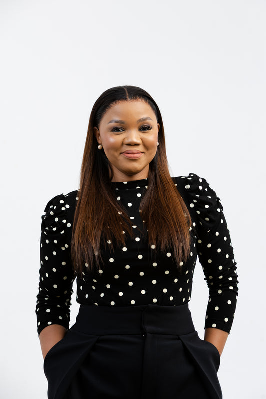 POLKA BLACK PUFF TOP