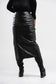 Black PU leather skirt