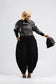 Black barrel pants