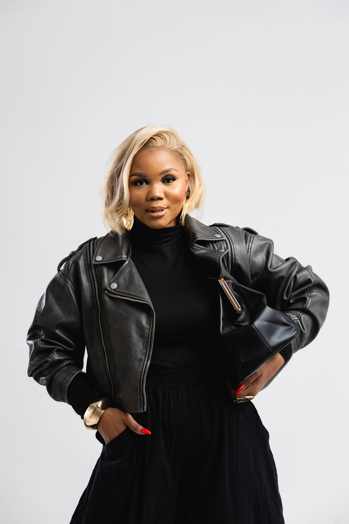PU leather biker