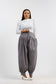 GREY FRONT PLEAT PANTS