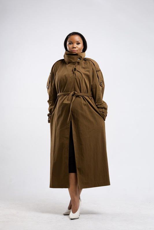 Collar Wrap Trench