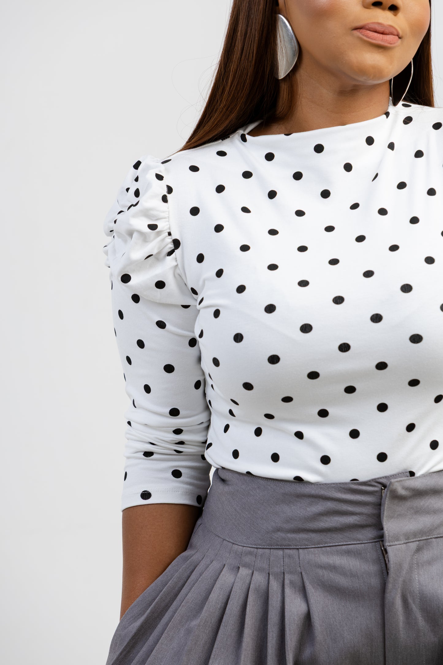 POLKA WHITE PUFF TOP
