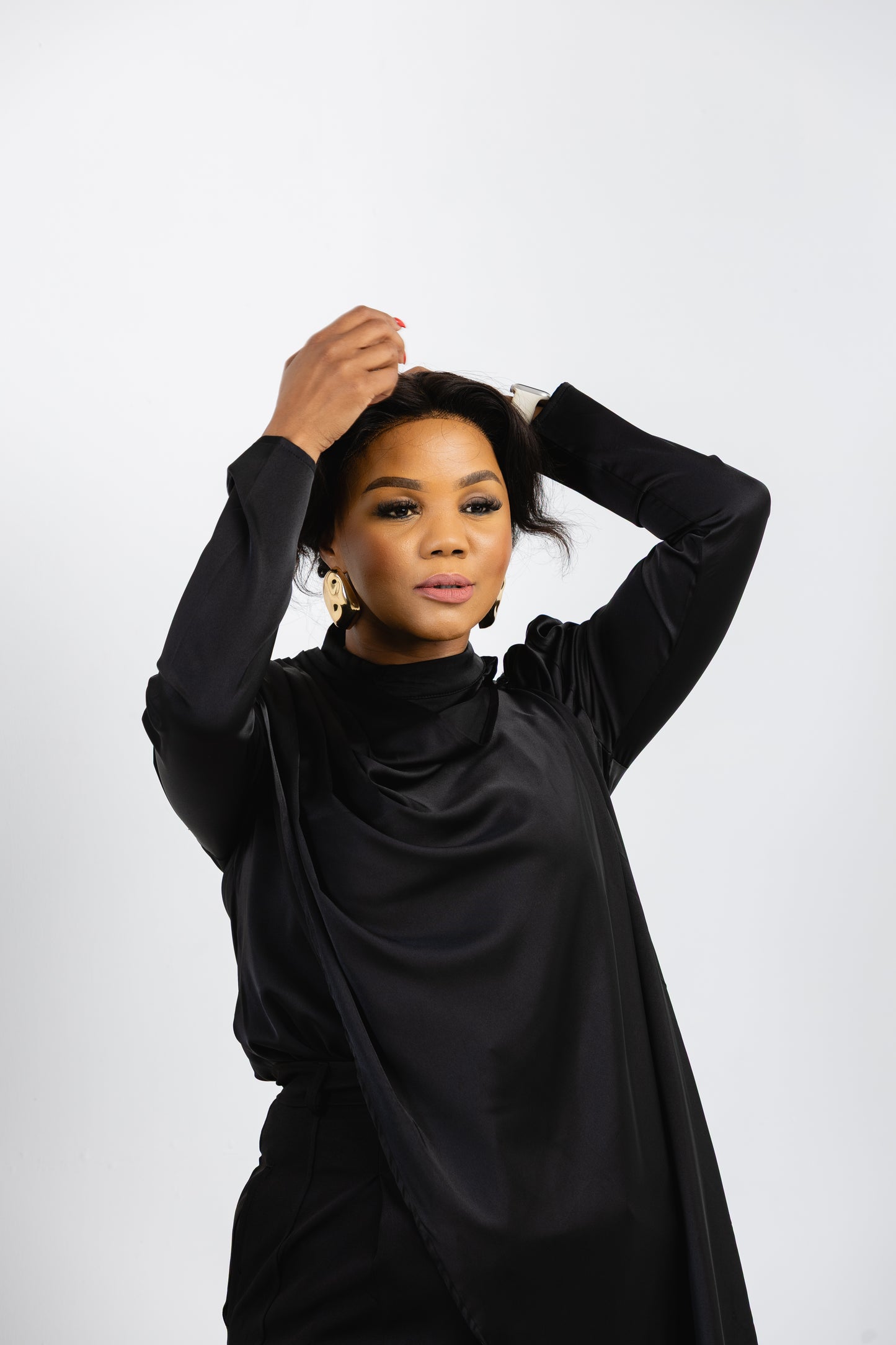 Black Drape Blouse