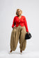 Red crop cardigan