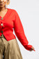 Red crop cardigan