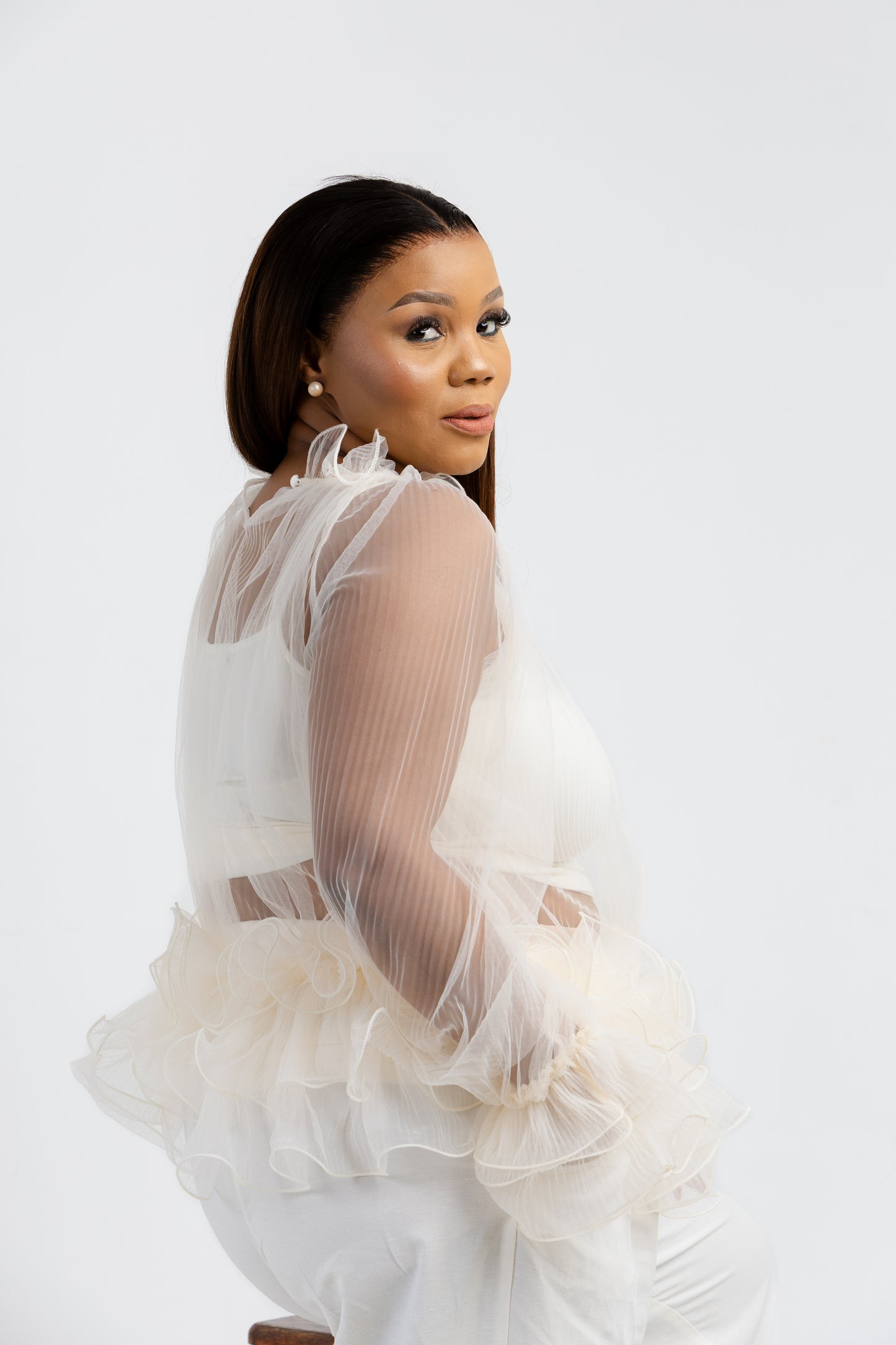 WHISPER TULLE BLOUSE