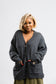 Grey medium length cardigan