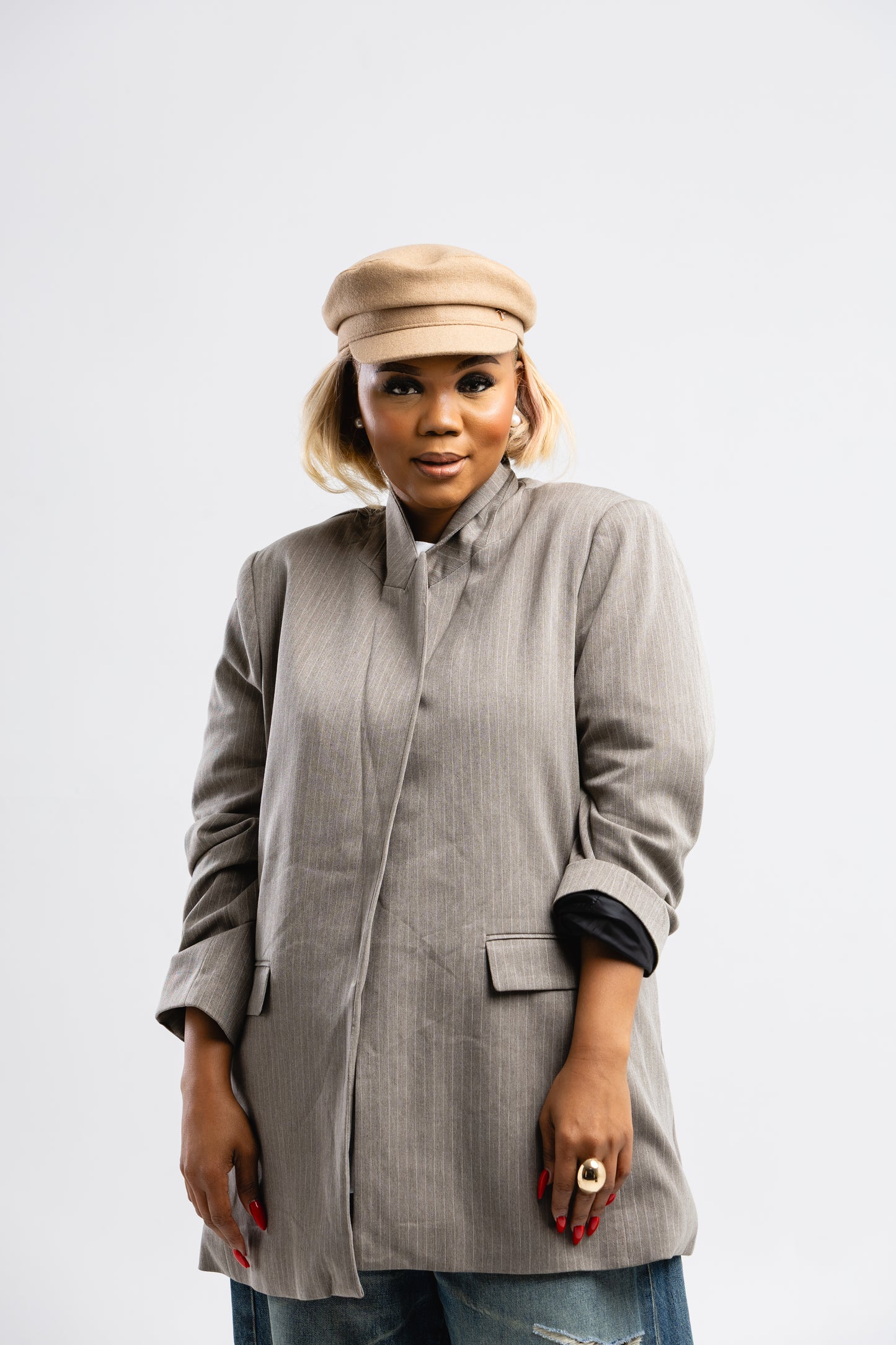 Pinstripe Blazer