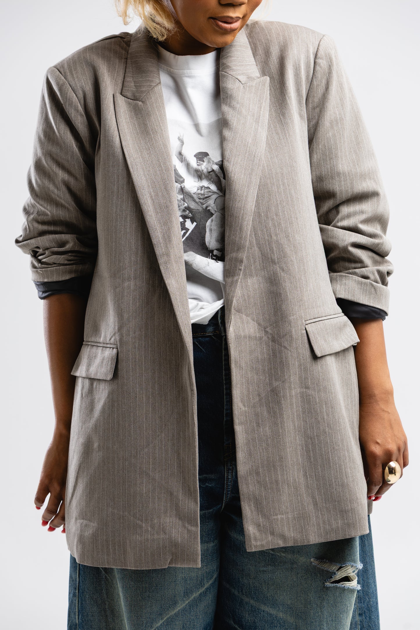 Pinstripe Blazer
