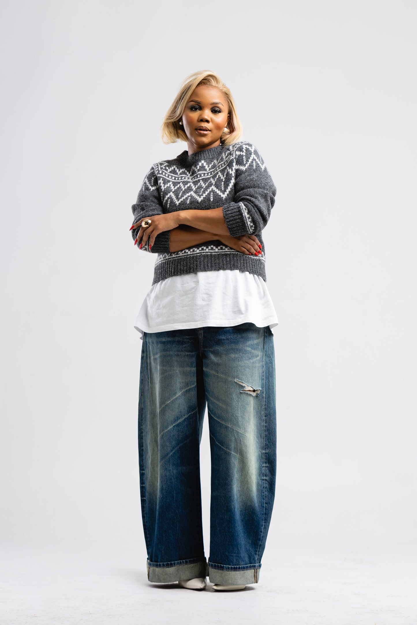 Nordic charcoal knit