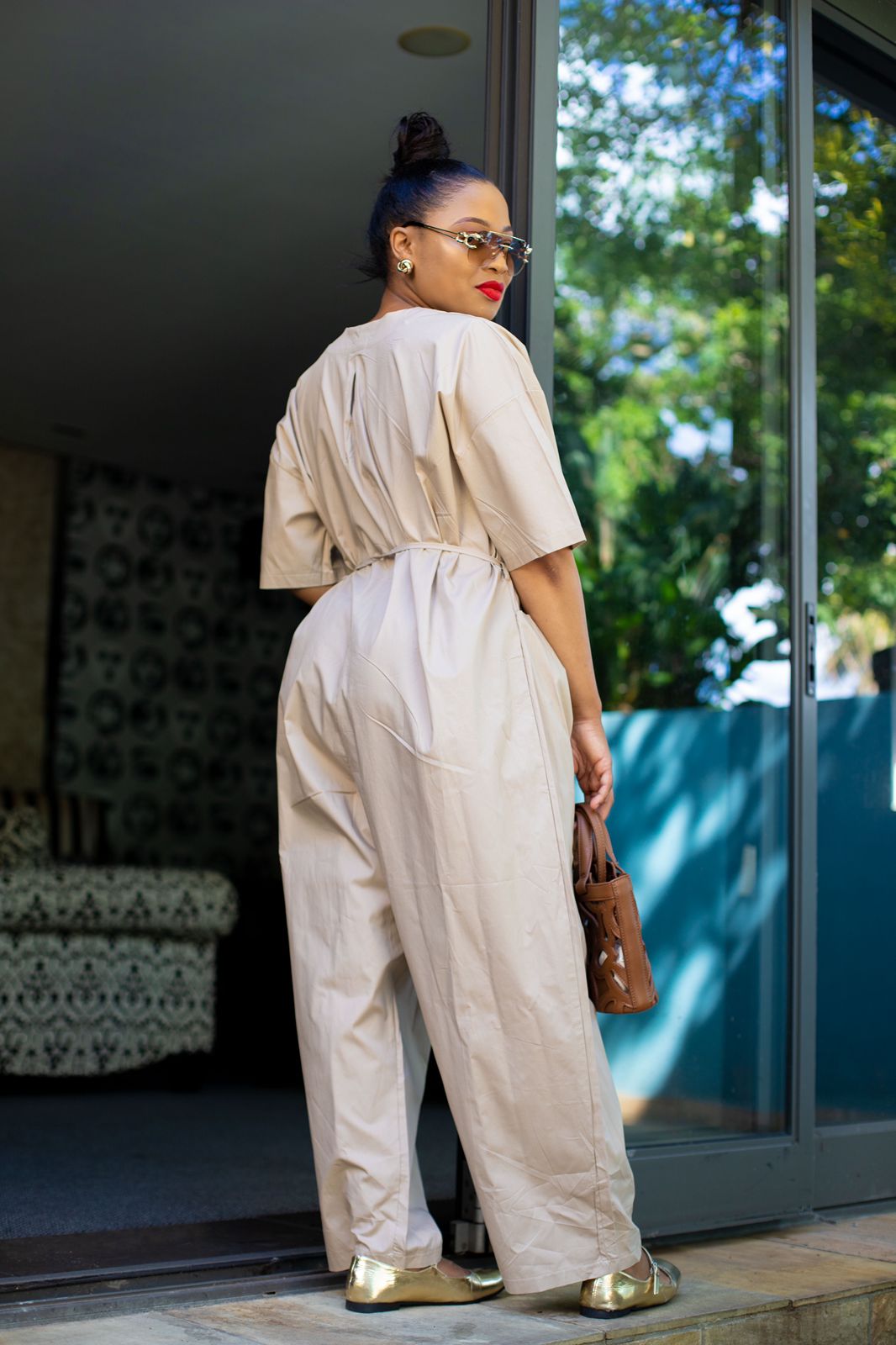 Khaki Oversized Jumpsuit