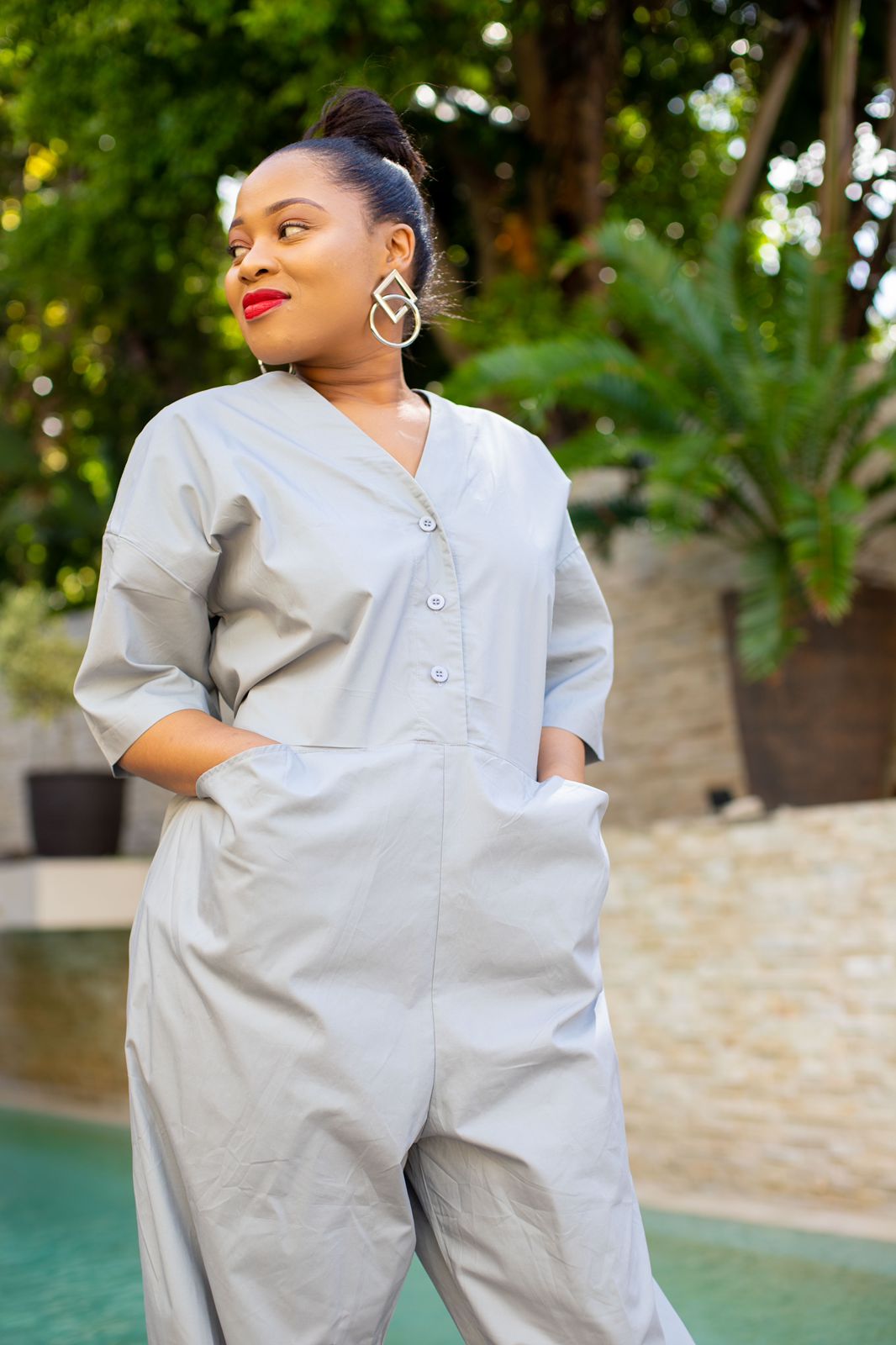 Grey Oversized Jumpsuit