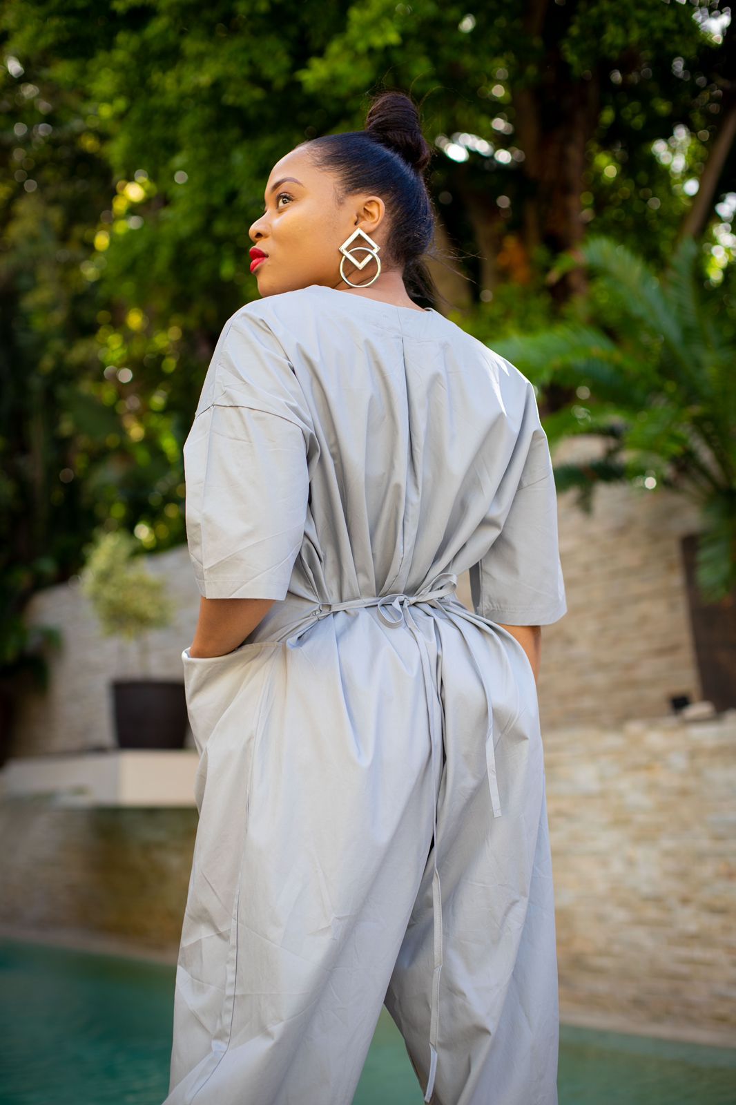 Grey Oversized Jumpsuit