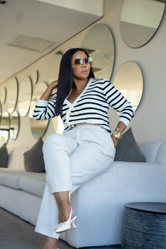 Striped Knit Cardigan