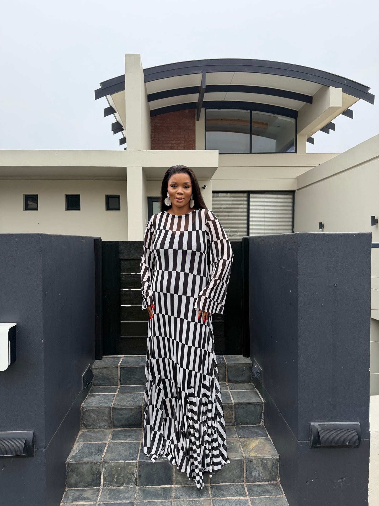 The Monochrome Mesh Dress