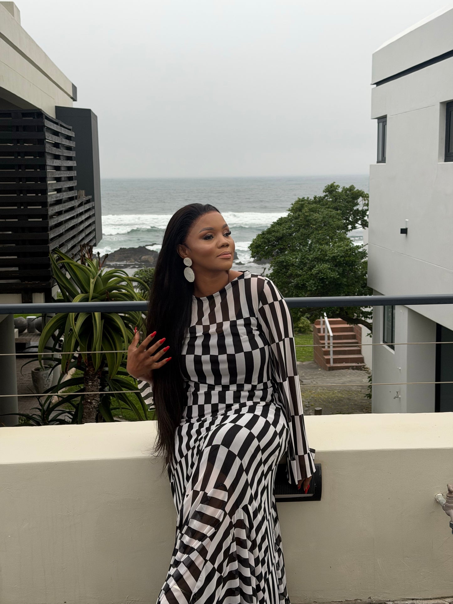The Monochrome Mesh Dress