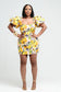 Mini Floral Yellow Dress