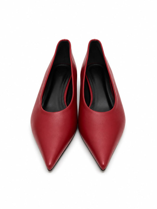 Red Kitten Heels