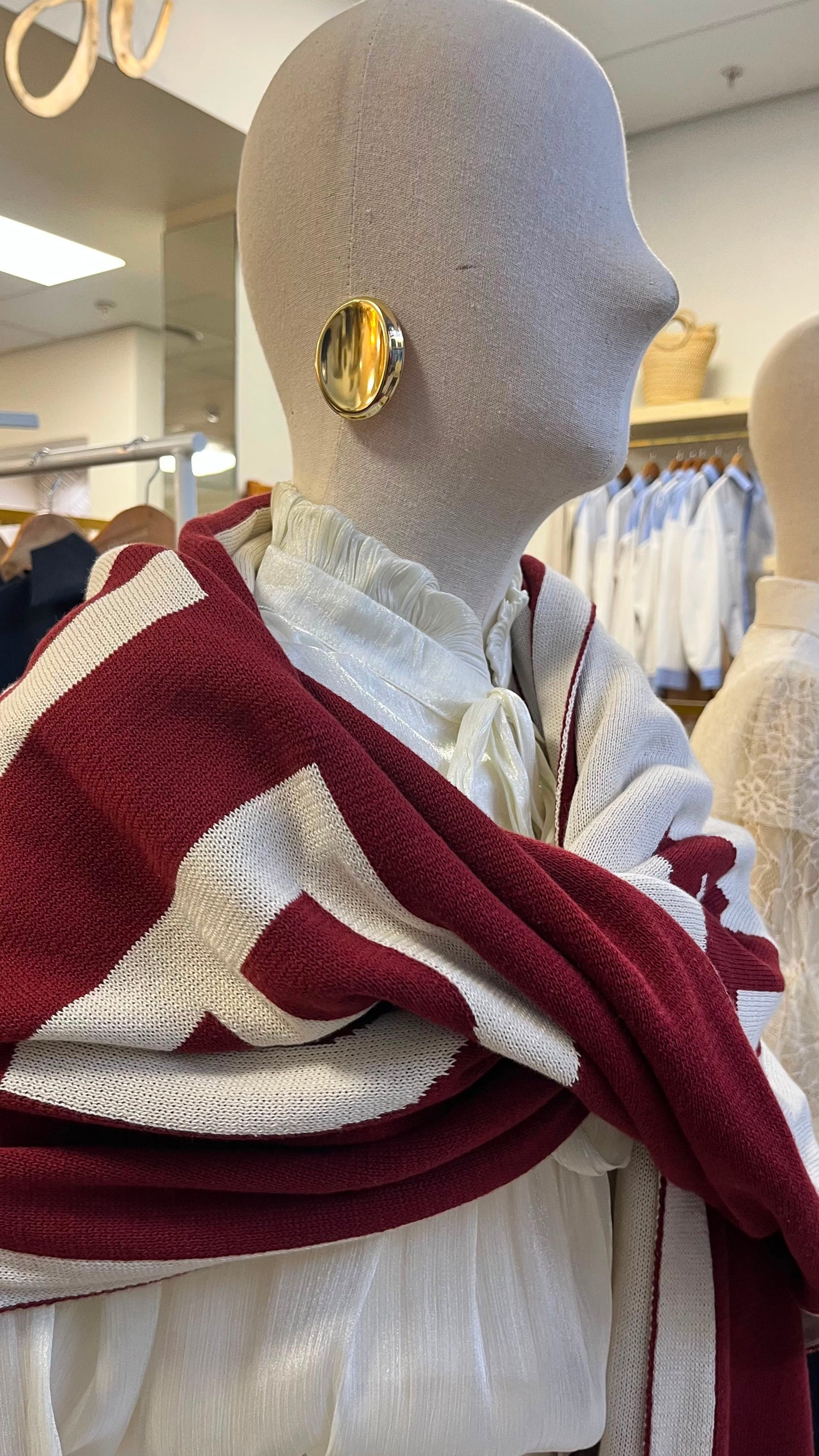 Burgundy Homba Shawl