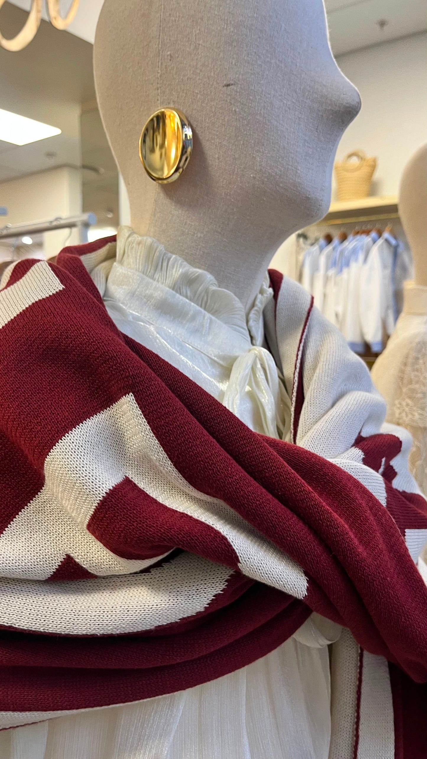 Burgundy Homba Shawl
