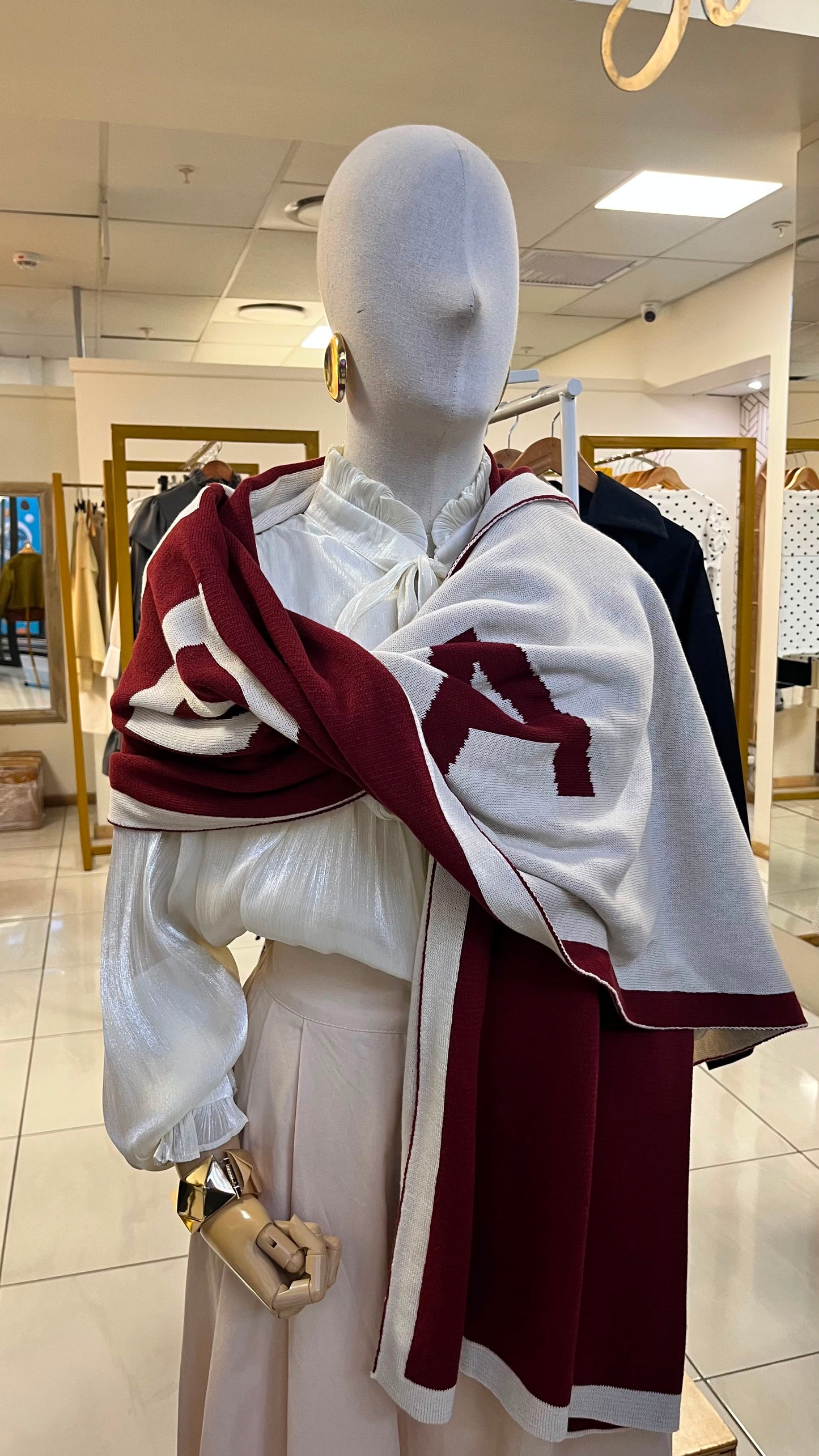 Burgundy Homba Shawl