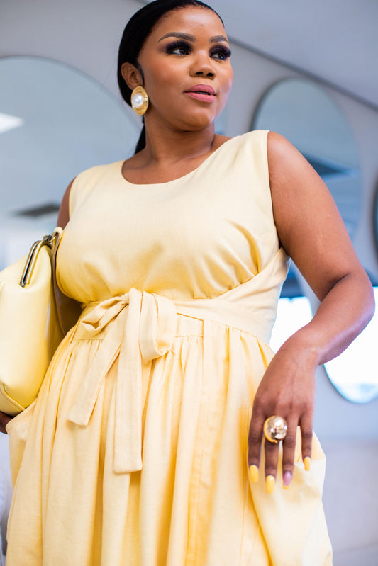 Golden Tunic Wrap Dress ( Avail on Pre-Order )