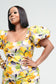 Mini Floral Yellow Dress