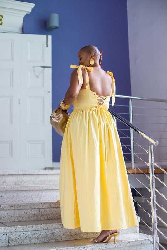 Butter Lace-Up Dress